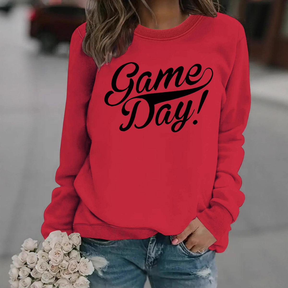 Round neck hoodie for women