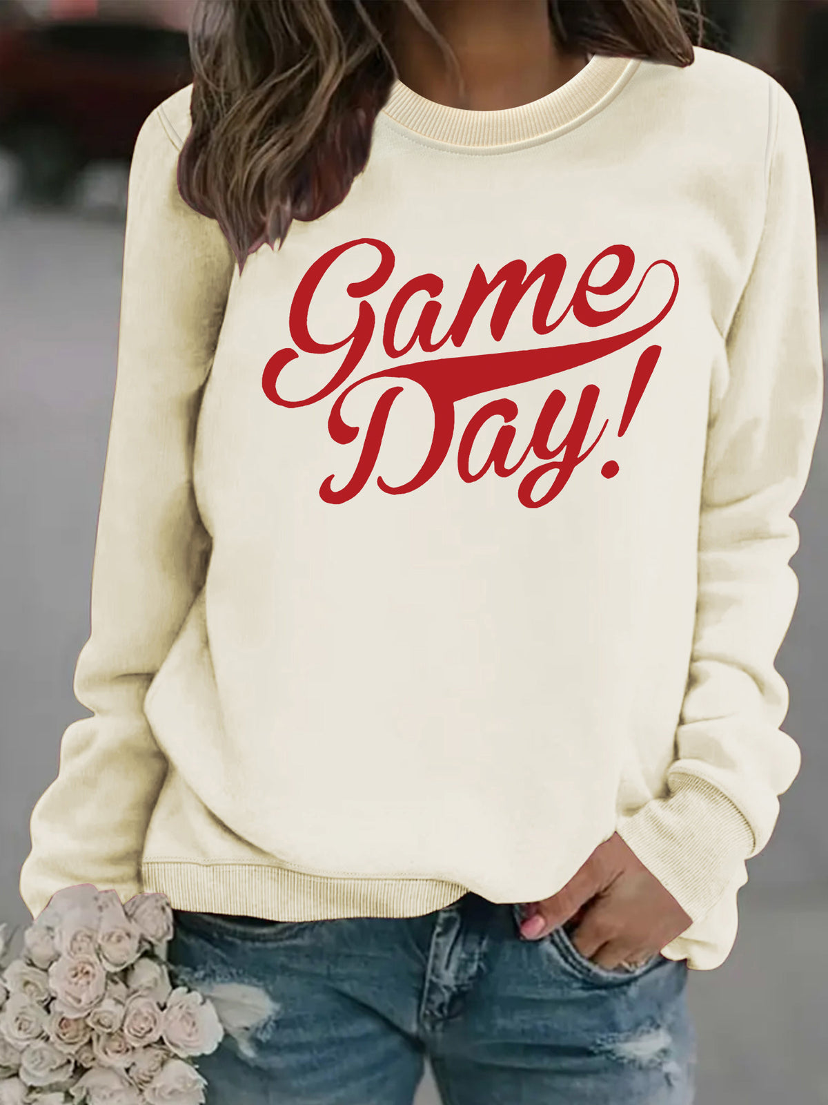 Round neck hoodie for women