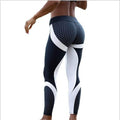 Mesh Pattern Print Leggings Fitness Leggings For Women Sporting Workout Leggings Elastic Slim Black White Pants