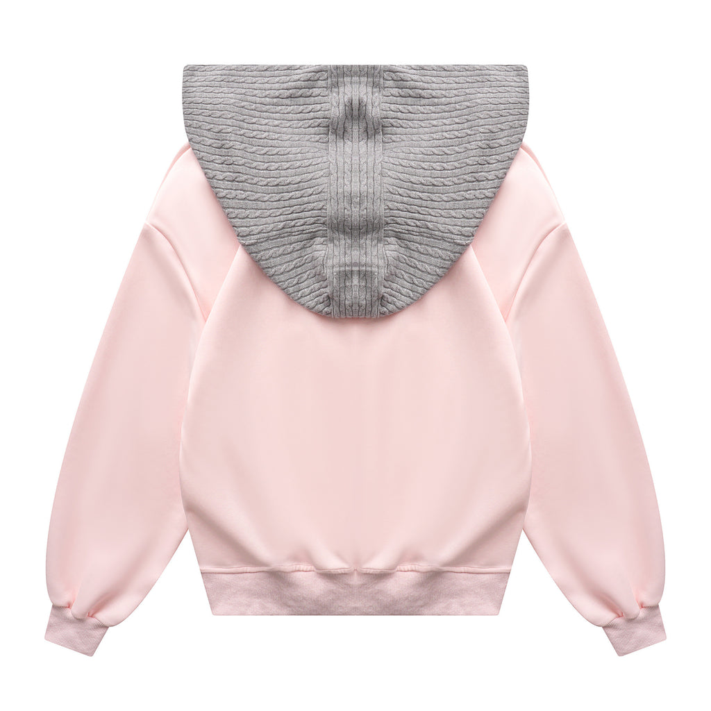 Fake two shawl hooded hoodies for women