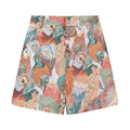 Peacock Embroidered Casual Shorts for Women