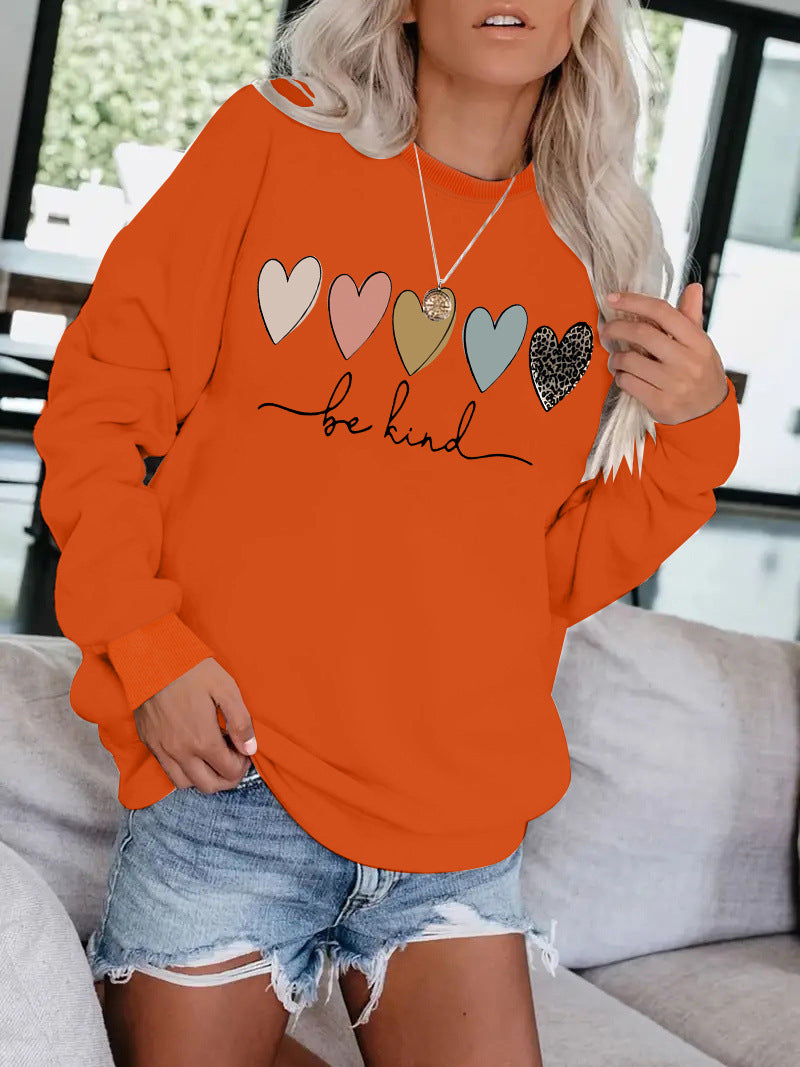 Love printed hoodie for women