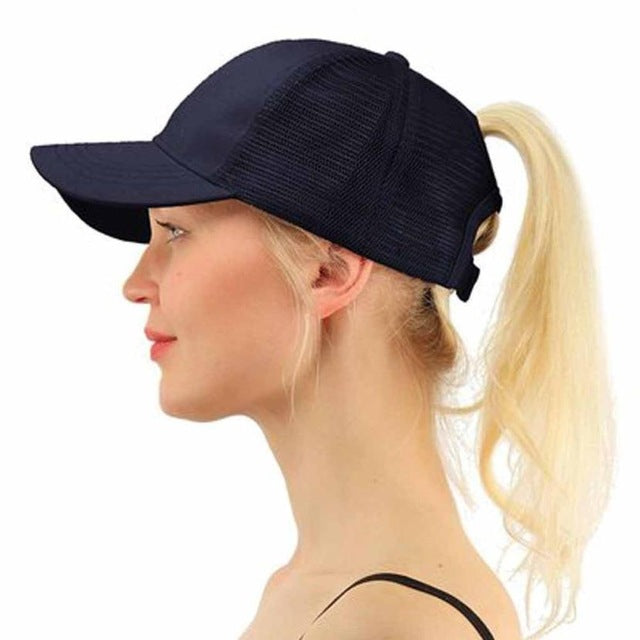 Summer Women Mesh Cap Ponytail Baseball Caps Fashion Snapback Caps For Women & Men Sport Hat