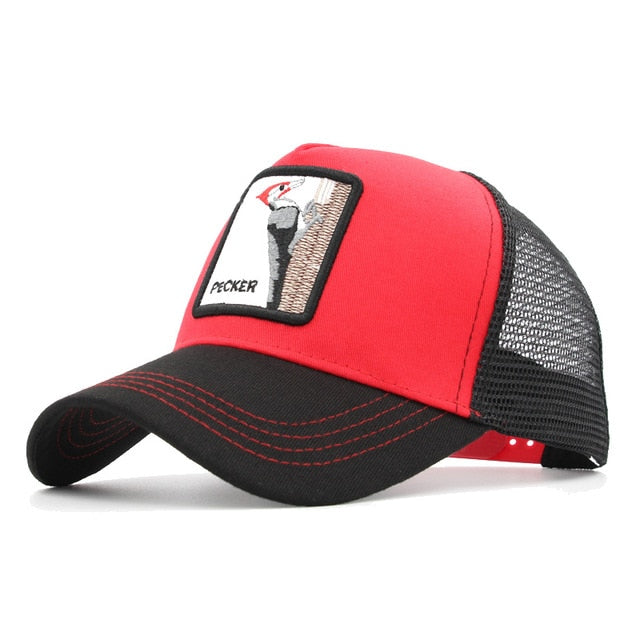Animals Embroidery Baseball Caps Men Women Snapback Hip Hop Hat Summer Mesh hat Streetwear Bone gorra animales bordados
