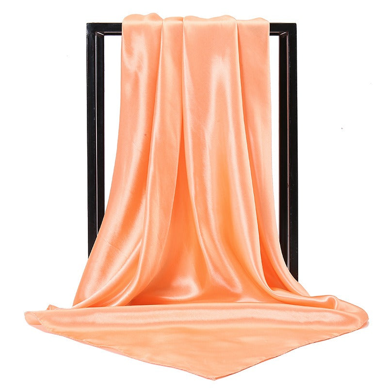 Solid color fashionable simulation scarves  women's multi use colored long scarves