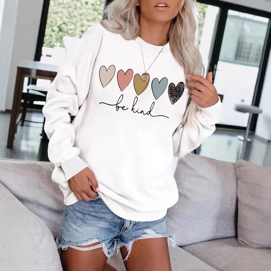Love printed hoodie for women