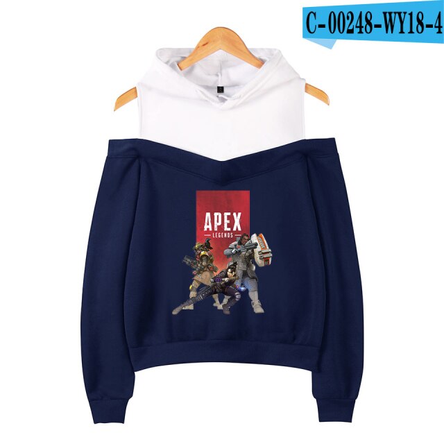 Apex Legends Print Hoodies Sweatshirts Sleeve Off-Shoulder