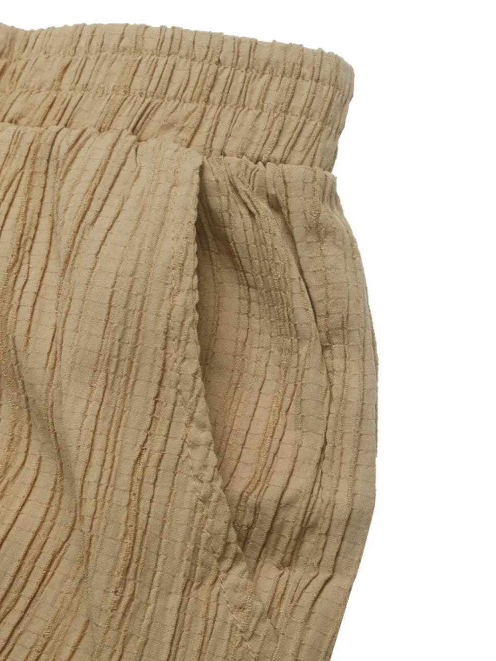 Perfee Textured High-Waist Joggers
