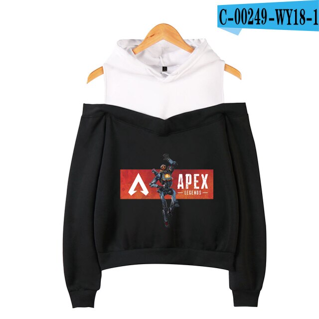 Apex Legends Print Hoodies Sweatshirts Sleeve Off-Shoulder