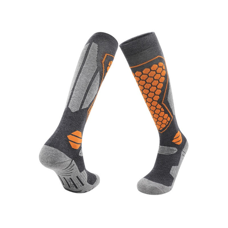 Outdoor Warm Snow Socks Merino Wool Socks Long Tube Thick Foot Warming Skiing Socks Terry Bottom Thick Socks