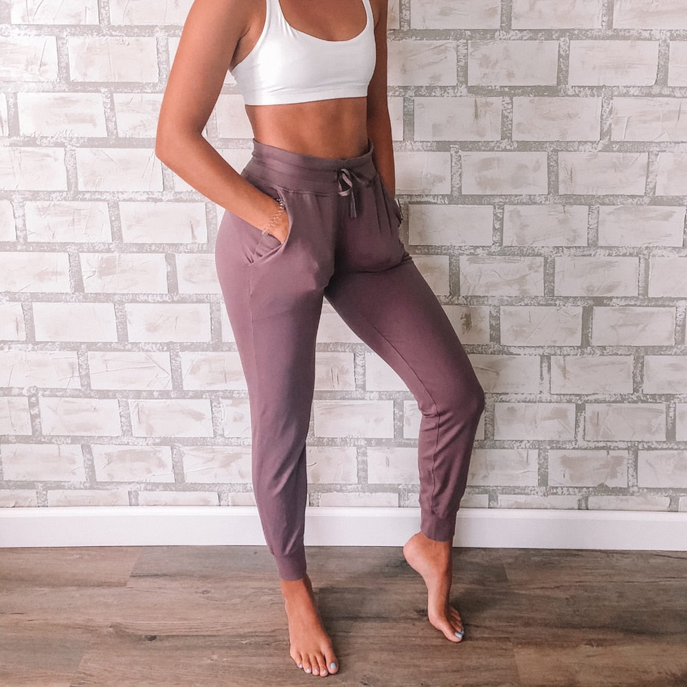 Nepoagym Women’s Workout Jogger Pants with Pockets – Soft Fitness Sweatpants