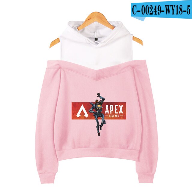 Apex Legends Print Hoodies Sweatshirts Sleeve Off-Shoulder