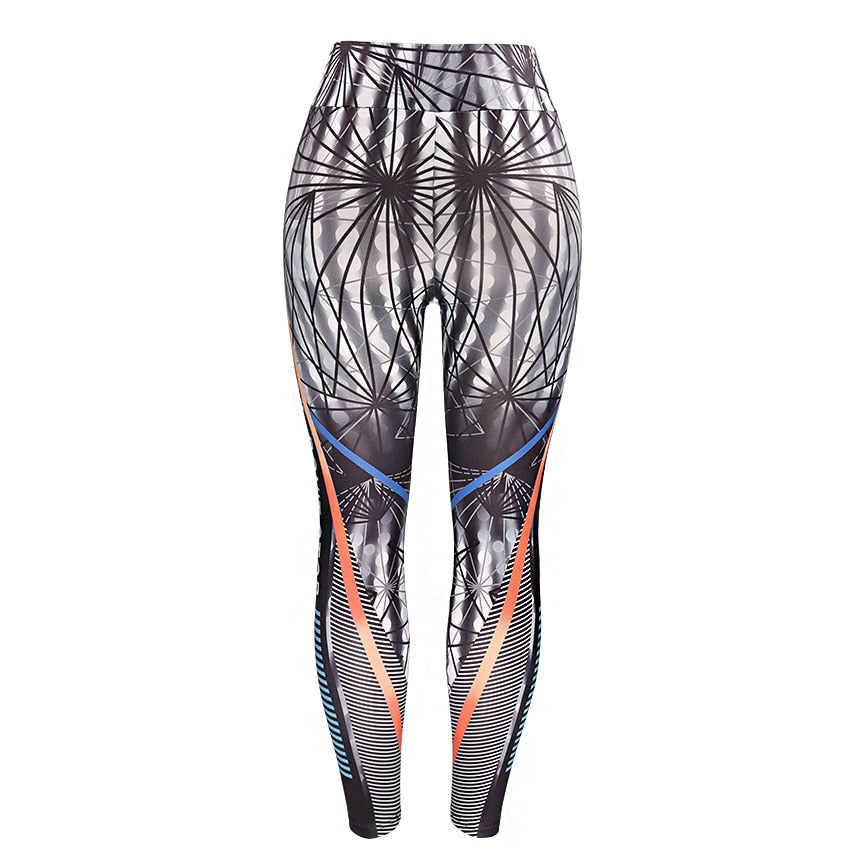 Don't Stop Letter Print Fitness Women Leggings 3D Printed Slim Jeggings High Waist Sporting Leggings Elastic Skinny Long Pants