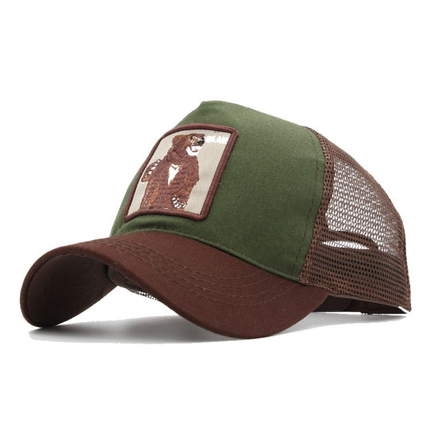 Animals Embroidery Baseball Caps Men Women Snapback Hip Hop Hat Summer Mesh hat Streetwear Bone gorra animales bordados