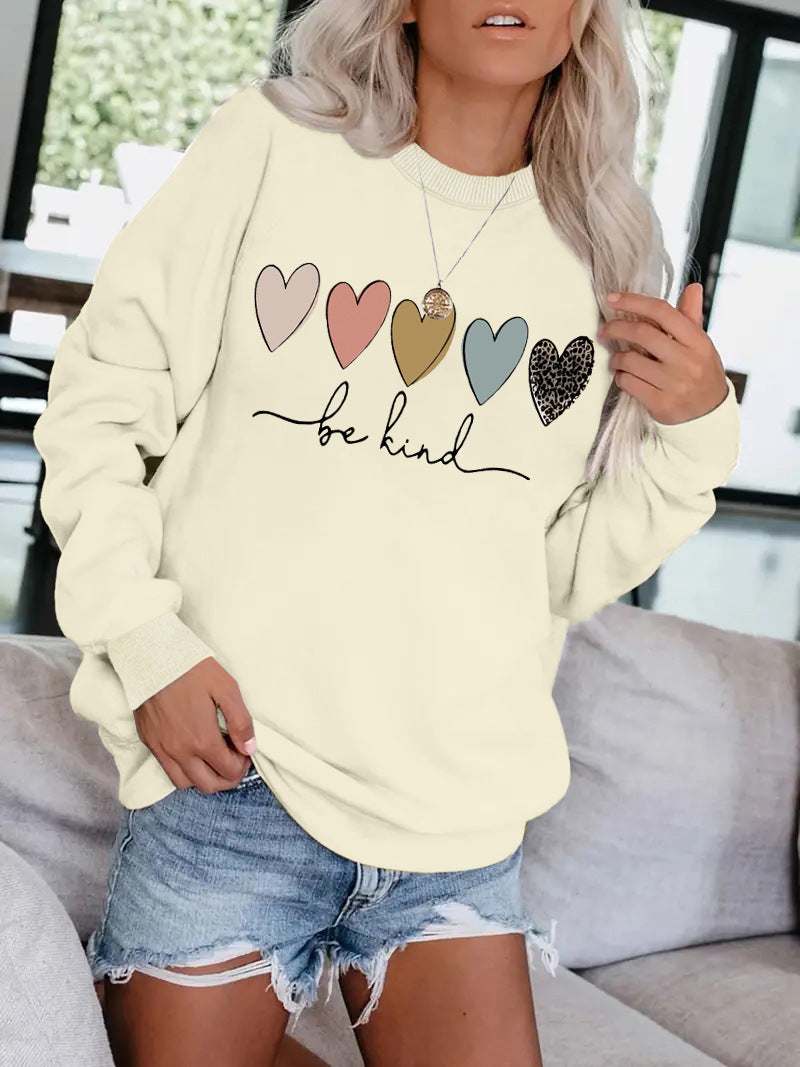 Love printed hoodie for women