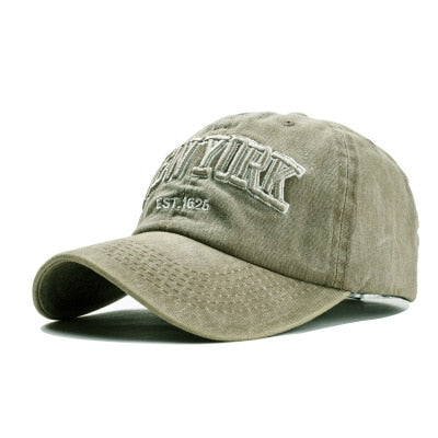 Cotton baseball cap hat for women men vintage dad hat NEW YORK embroidery letter outdoor sports caps