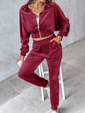 Ensemble brassière zippée à manches longues et jogging