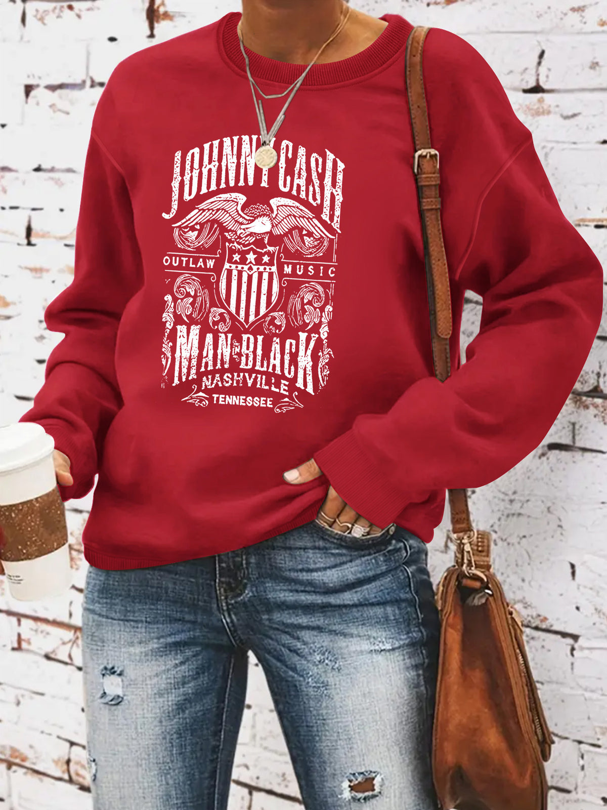 JOHNNY CASH Printed Hoodie for Women
