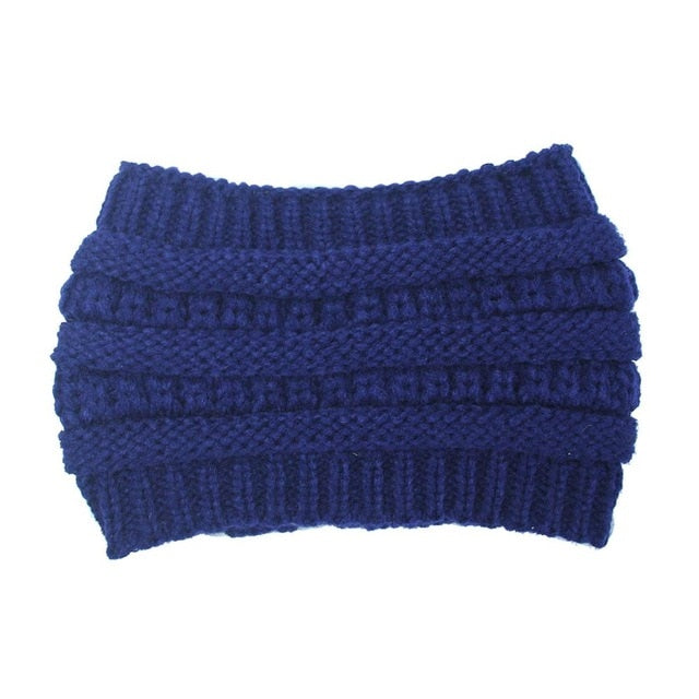 New Ponytail Beanie Women Stretch Knitted Crochet Beanies Winter Hats For Women Hats Cap Warm Lady Messy Bun Wholesale
