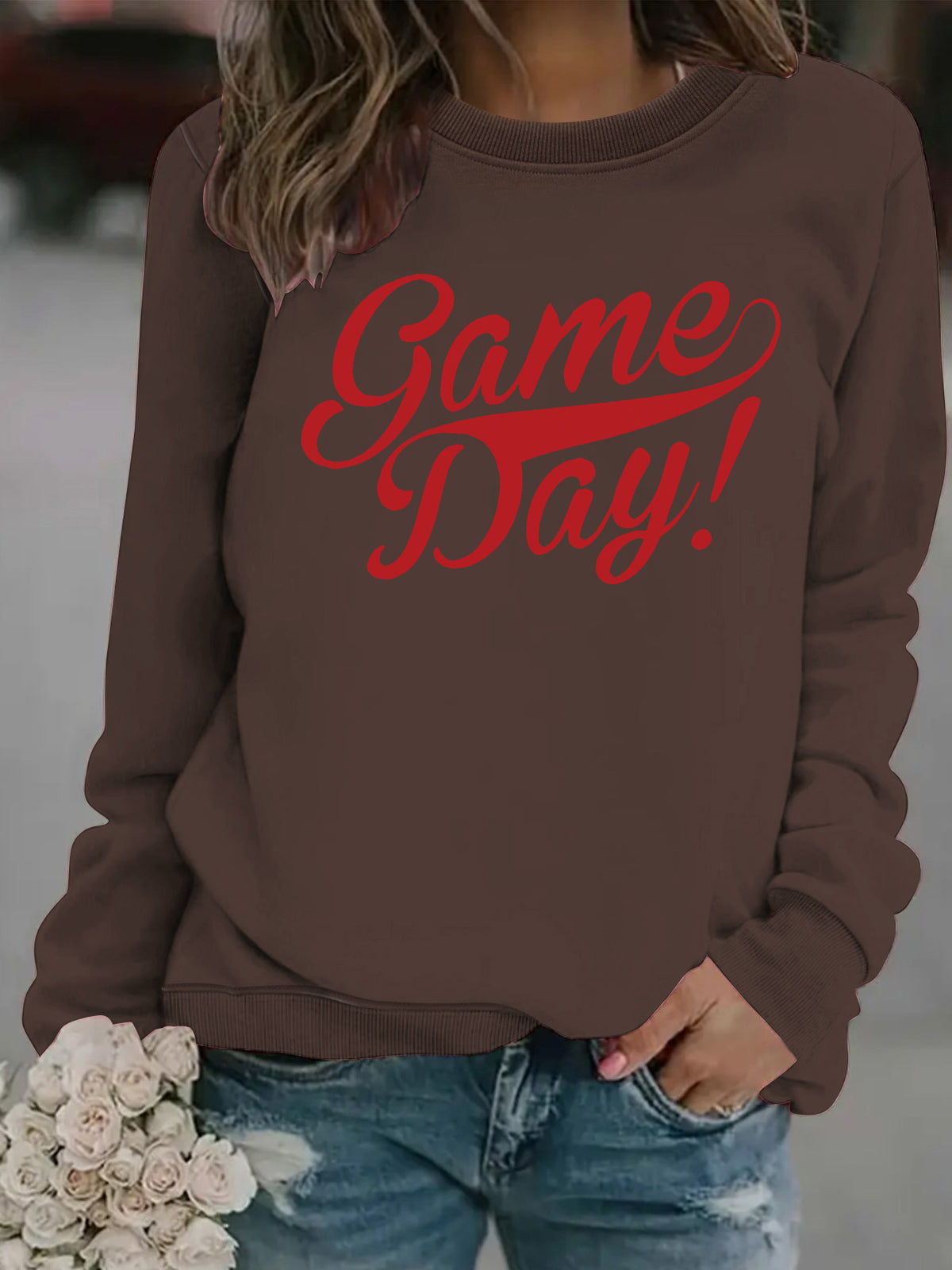 Round neck hoodie for women