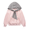 Fake two shawl hooded hoodies for women