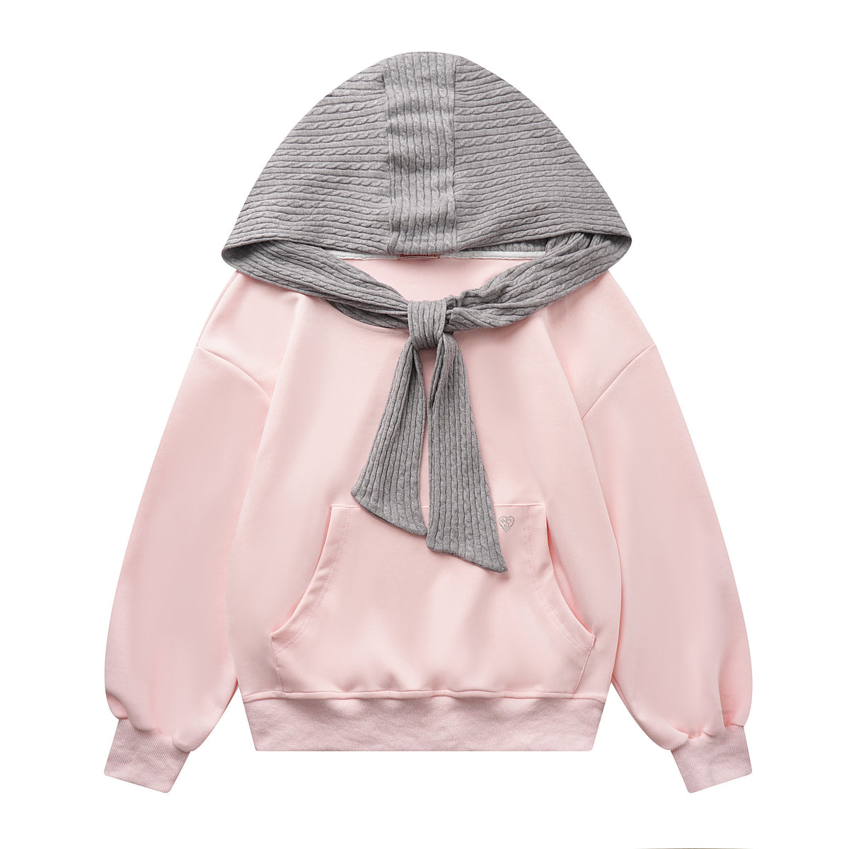 Fake two shawl hooded hoodies for women