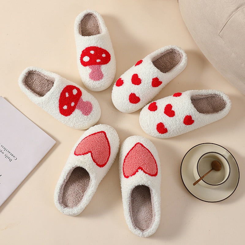 Mao Mao Home Slippers Cartoon Love Style Indoor and Outdoor Warm Cotton Slippers