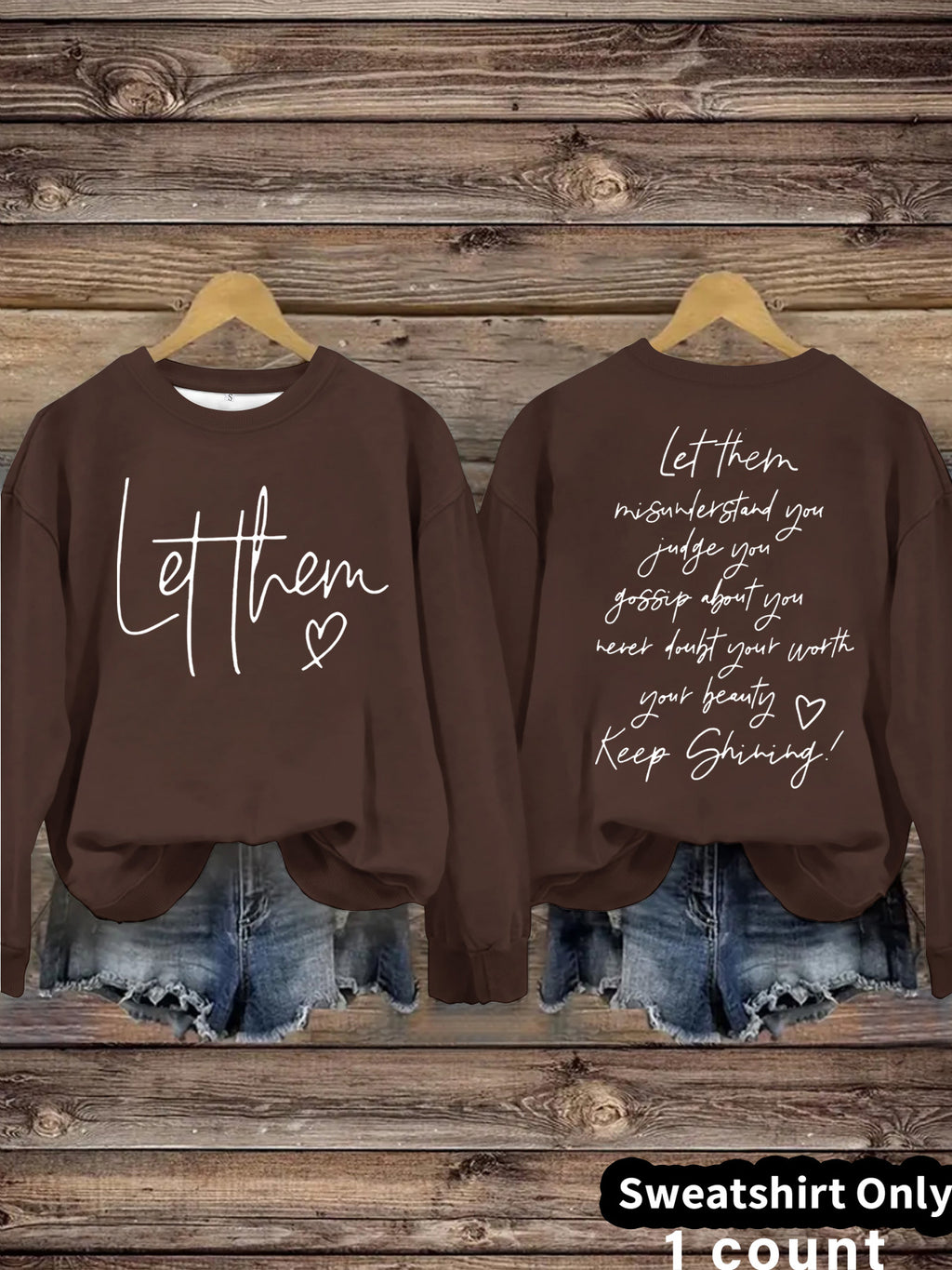 Women's crew neck hoodie