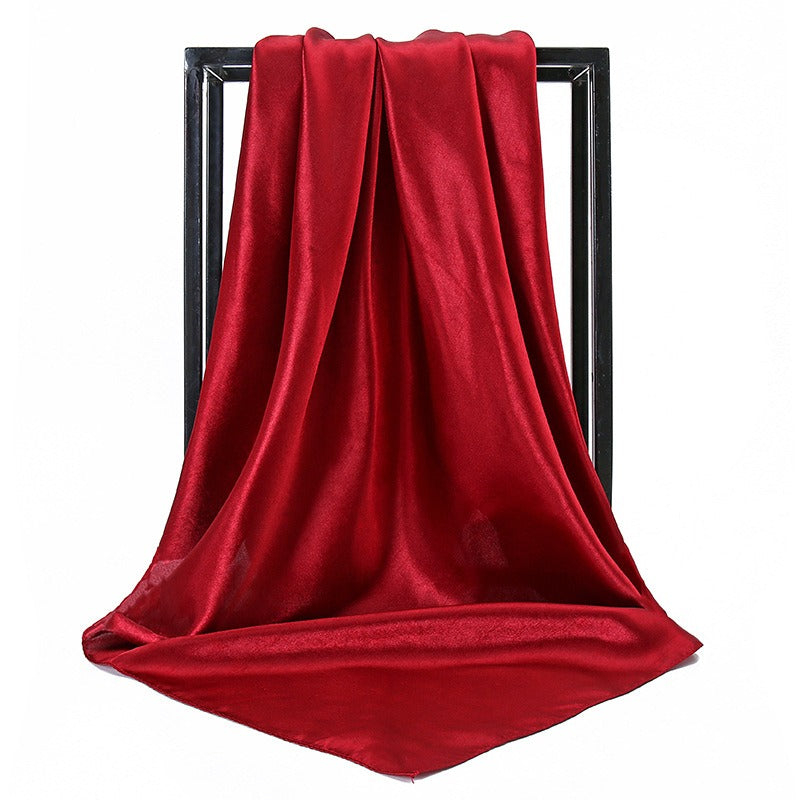 Solid color fashionable simulation scarves  women's multi use colored long scarves