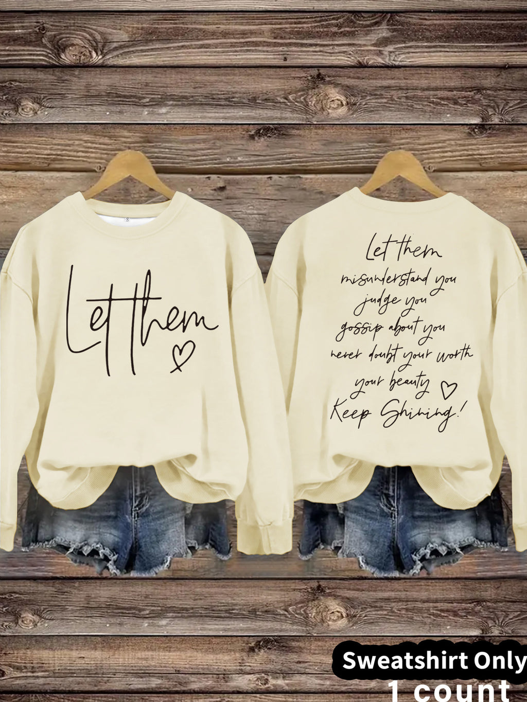 Women's crew neck hoodie