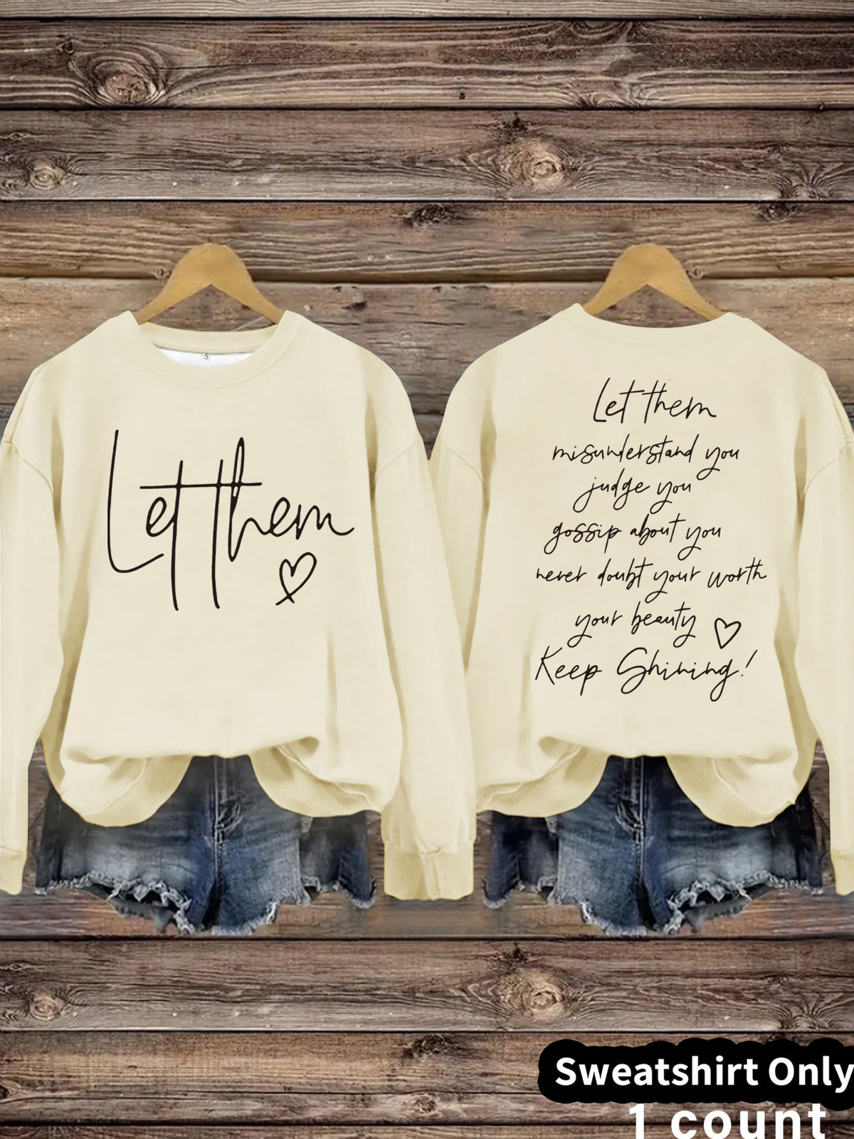 Women's crew neck hoodie