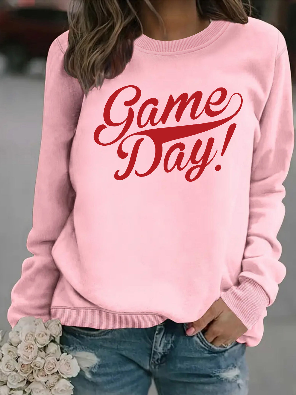 Round neck hoodie for women