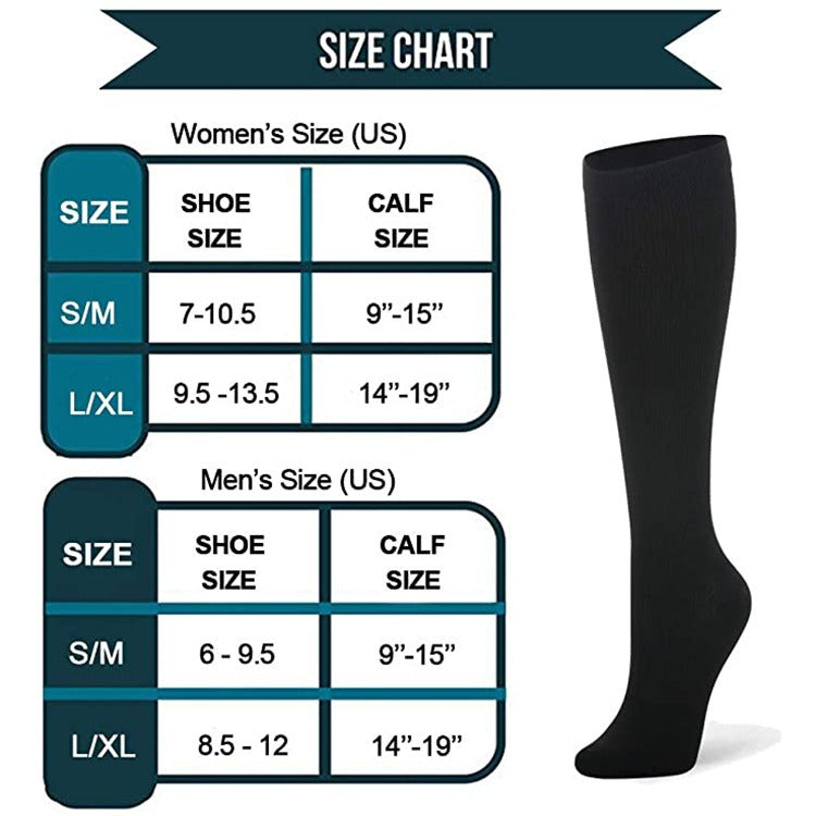 Solid color mid-calf compression socks jump rope sports socks student pressure socks