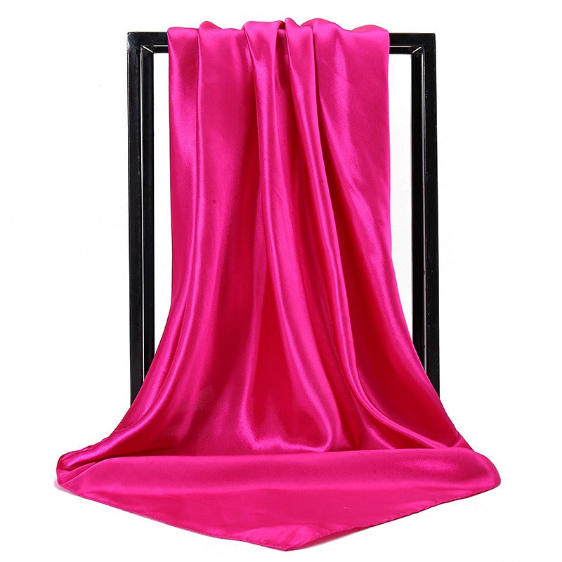 Solid color fashionable simulation scarves  women's multi use colored long scarves