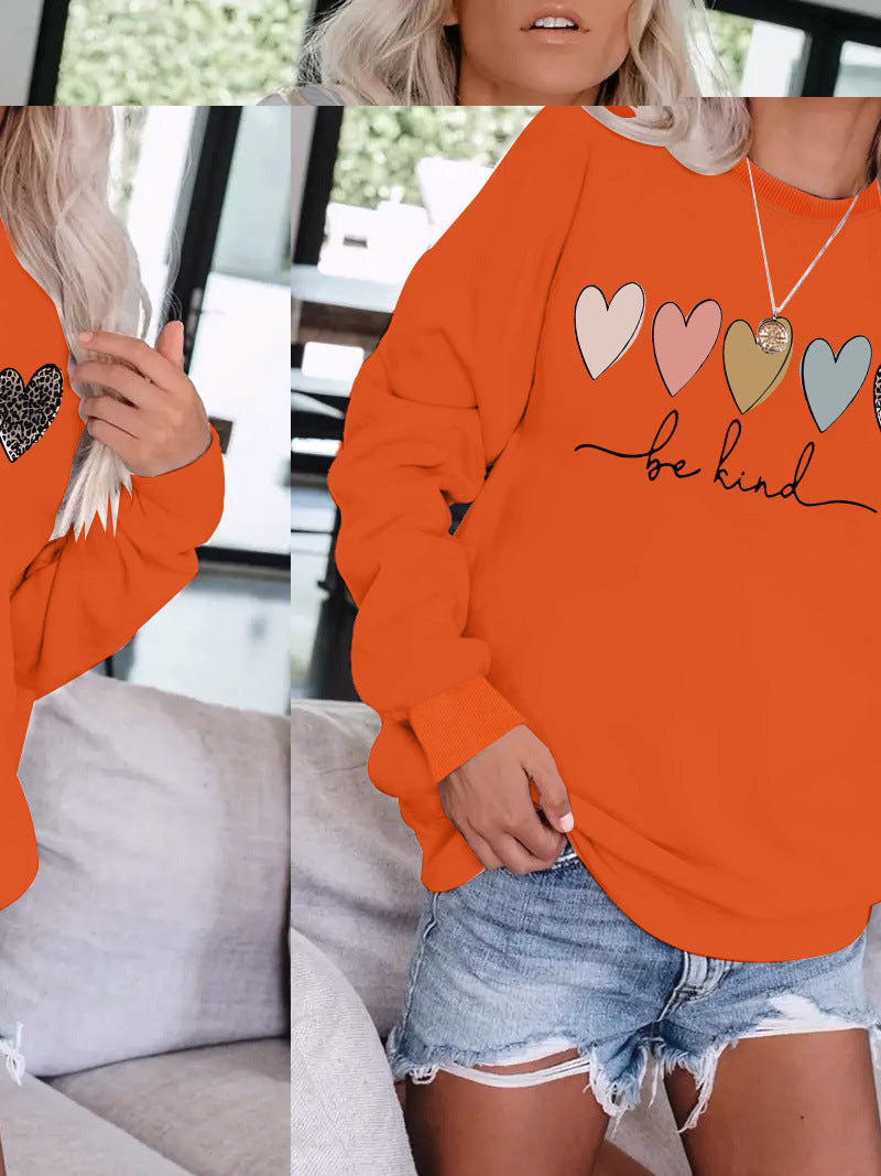 Love printed hoodie for women