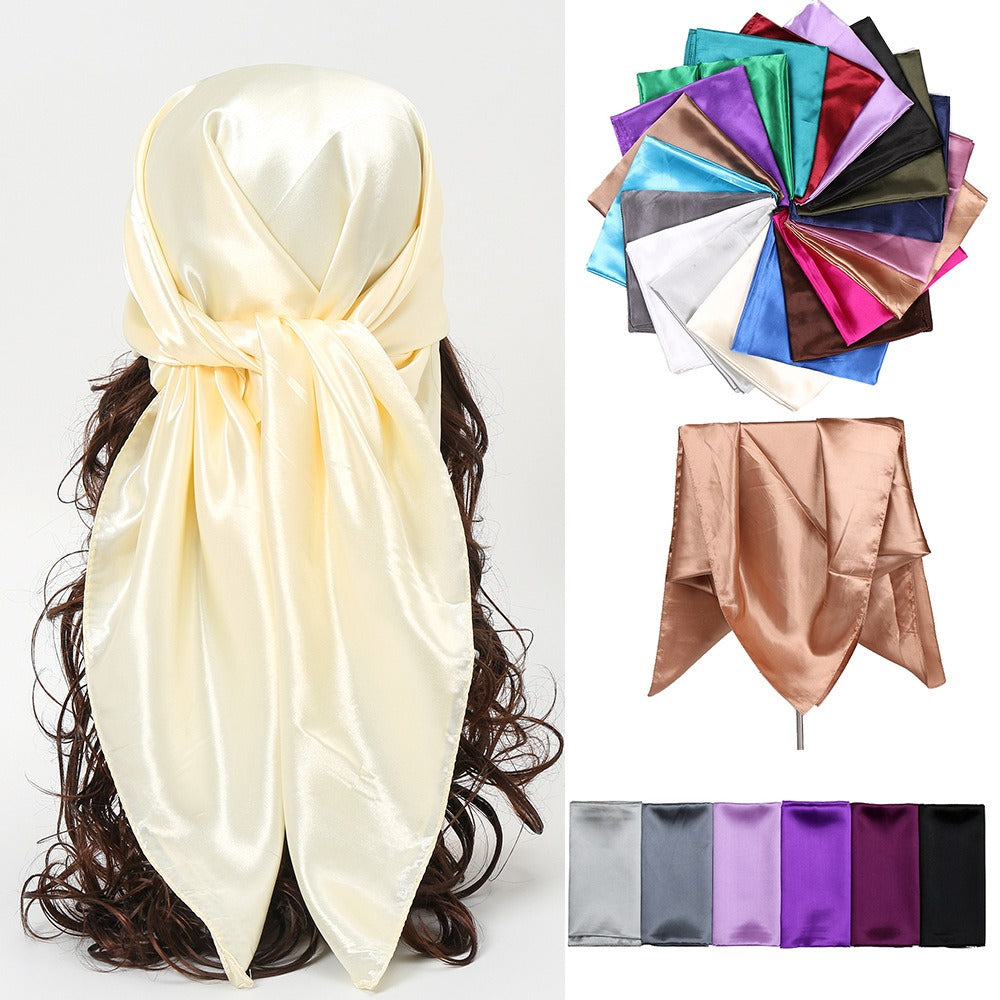 Solid color fashionable simulation scarves  women's multi use colored long scarves