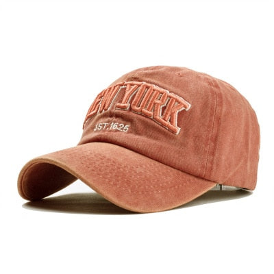 Cotton baseball cap hat for women men vintage dad hat NEW YORK embroidery letter outdoor sports caps