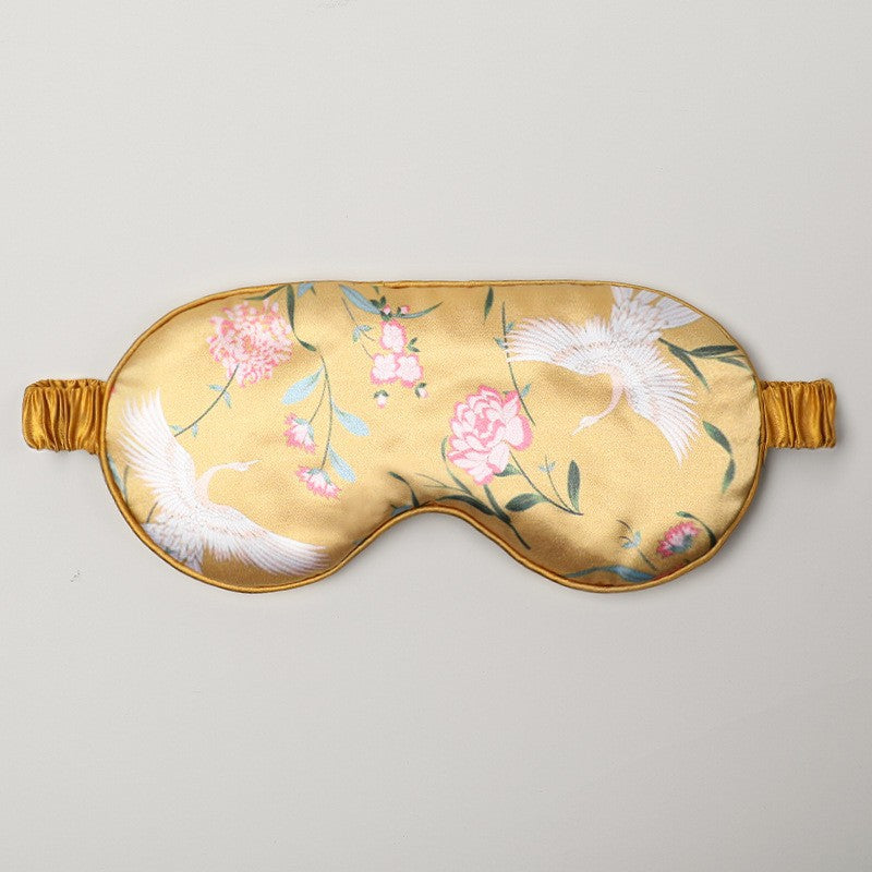 Double-Sided Imitation Silk Eye Mask Satin Eye Protection Blackout Sleep Mulberry Silk Eye Mask Printed Spot Wholesale