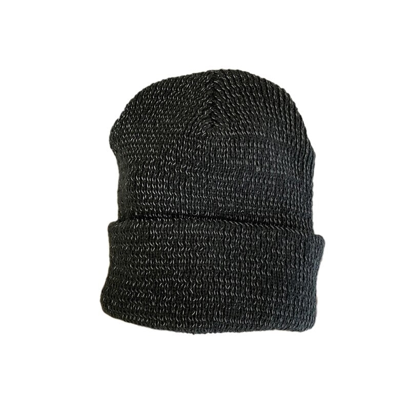 Warm Women's Reflective Beanie Hat Black Grey Winter Autumn Knitted Hat Winter Cap Women's Hats Women's Hat