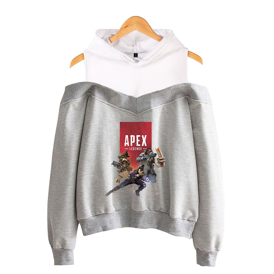 Apex Legends Print Hoodies Sweatshirts Sleeve Off-Shoulder