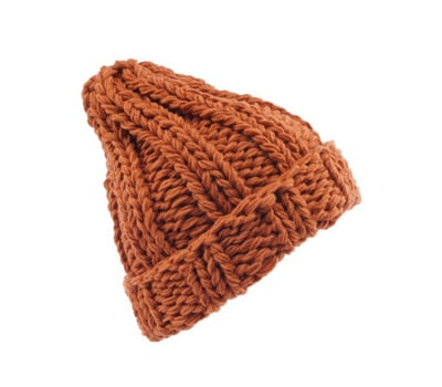 Women's Winter Hat, New Autumn Faux Fur, Warm Knitted Beanie for Girls, Women's Chunky Thick Stretchy Hats