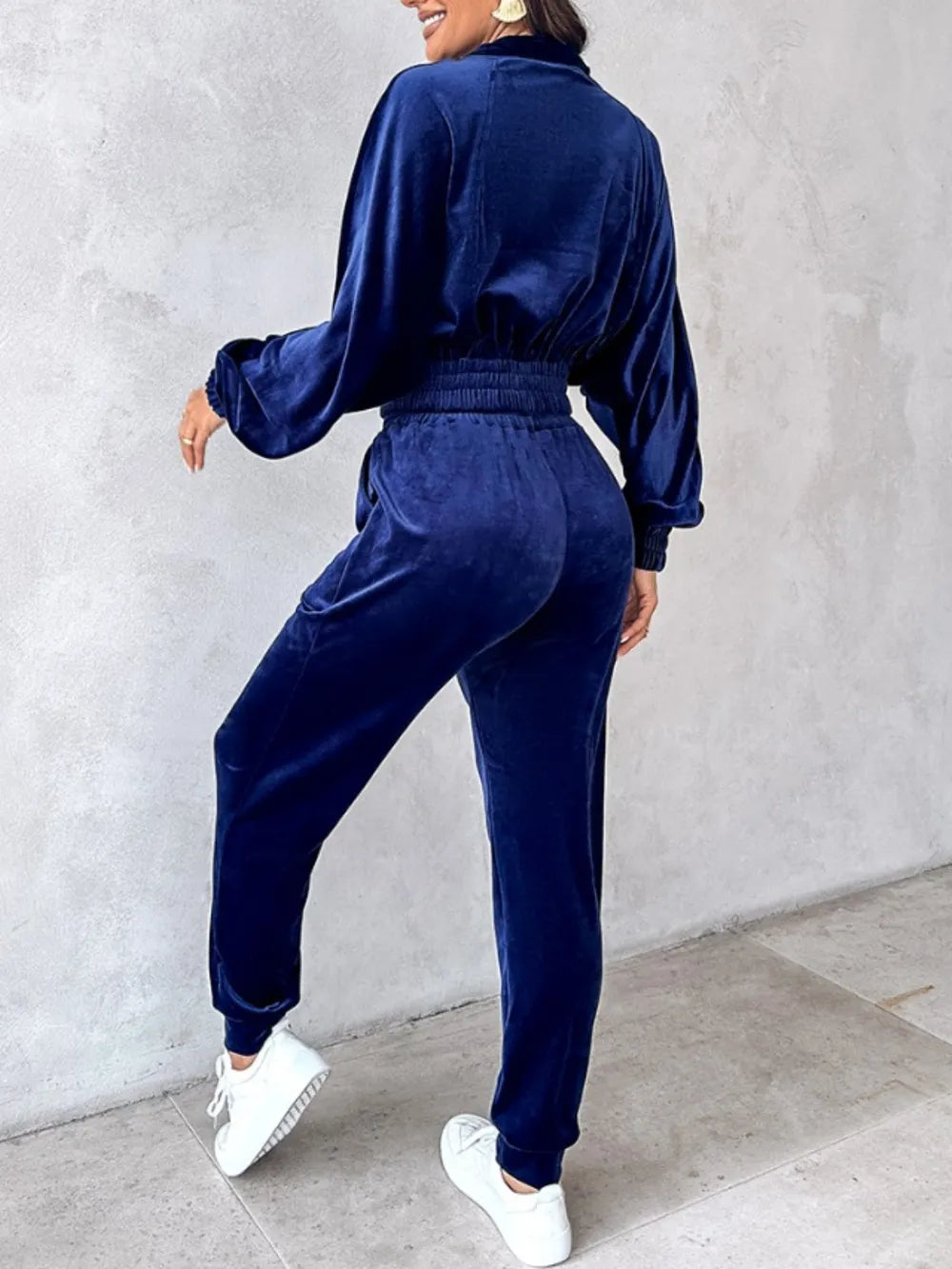 Ensemble brassière zippée à manches longues et jogging