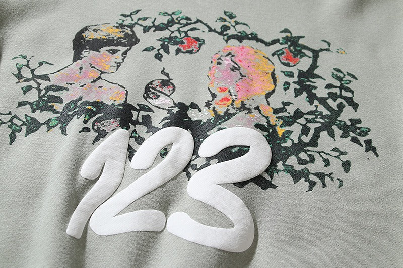 New Plush Sweaters For Men And Womens Ins Trendy Hoodies With Floral Foam Printing Letters For Couples