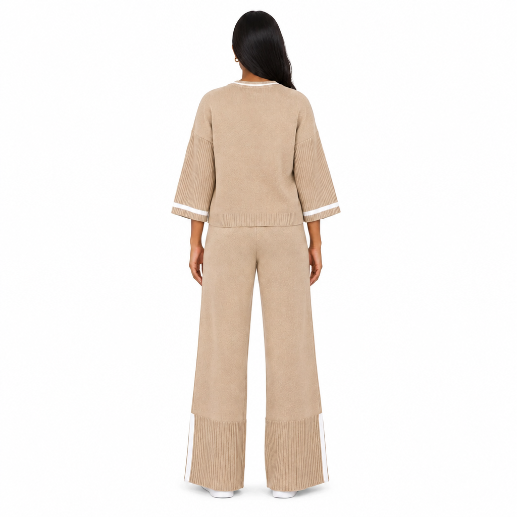 Women’s 2-Piece Knit Sweater & Wide-Leg Pants Set