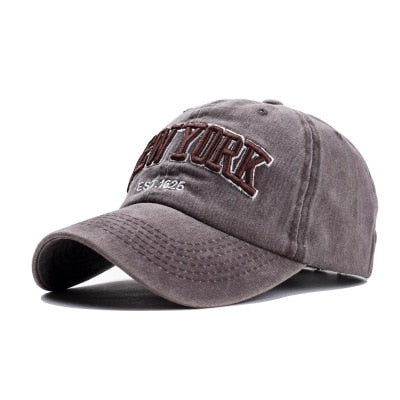 Cotton baseball cap hat for women men vintage dad hat NEW YORK embroidery letter outdoor sports caps
