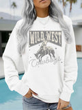 Cowboy pattern hoodie for women