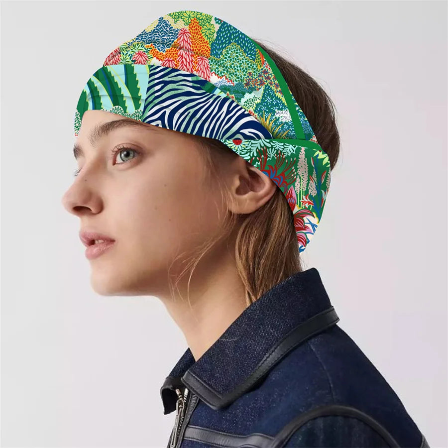 Silk Scarf Foreast Zebra Print