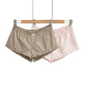 Shorts bas de taille à cordon et rayures pour femme