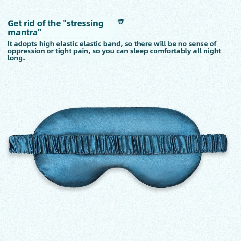 Double-Sided Imitation Silk Eye Mask Satin Eye Protection Blackout Sleep Mulberry Silk Eye Mask Printed Spot Wholesale