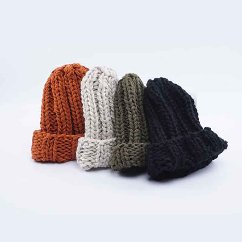 Women's Winter Hat, New Autumn Faux Fur, Warm Knitted Beanie for Girls, Women's Chunky Thick Stretchy Hats